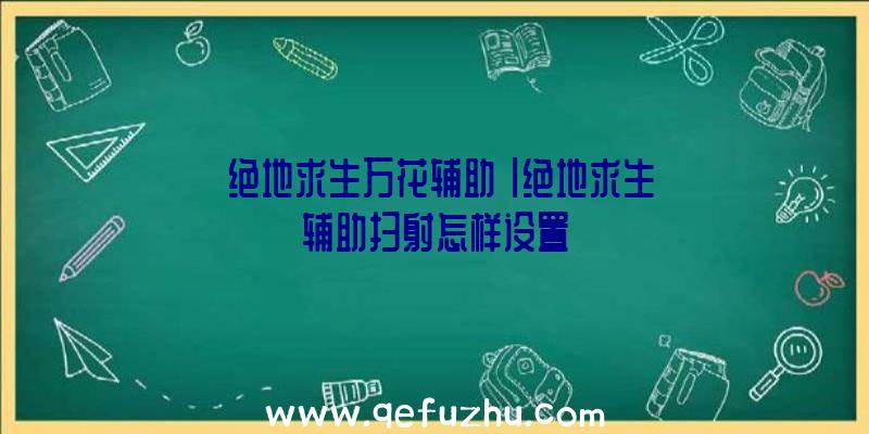 「绝地求生万花辅助」|绝地求生辅助扫射怎样设置